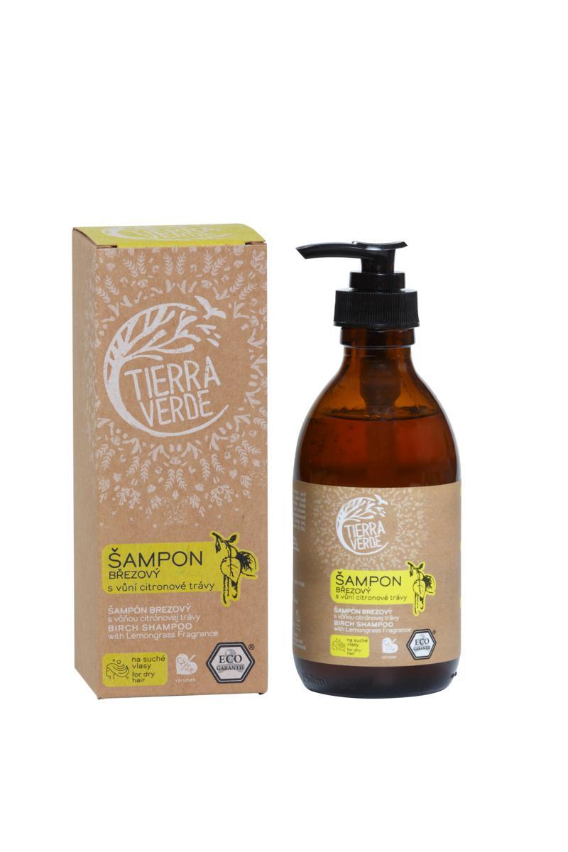  Šampon březový s vůní citronové trávy (lahvička 230 ml)